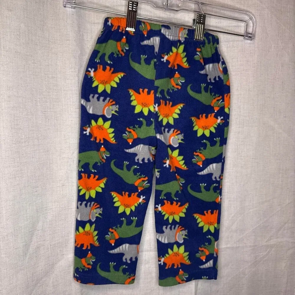 Toddler 2T Dinosaur Fleece Pajama Pants Blue Fall Winter